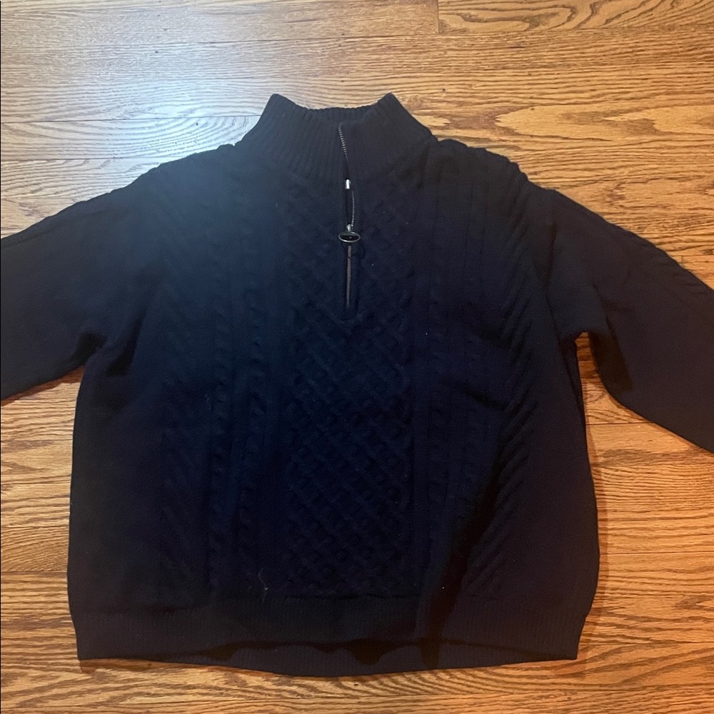 Barbour Men's Dark Blue Zip-Up Sweater